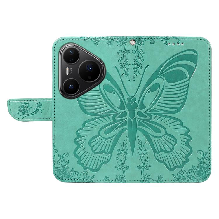 For Huawei Pura 80 Pro 5G Swallowtail Butterfly Embossed Leather Phone Case(Green) - free shipping - PMC TechLife - Order now!