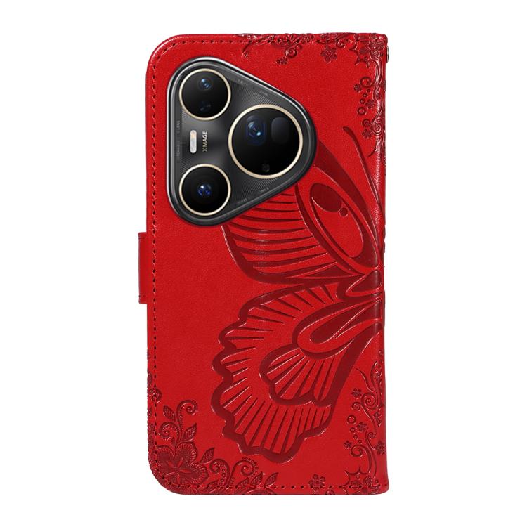 For Huawei Pura 80 Ultra 5G Swallowtail Butterfly Embossed Leather Phone Case(Red) - free shipping - PMC TechLife - Order now!