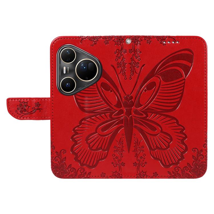 For Huawei Pura 80 Ultra 5G Swallowtail Butterfly Embossed Leather Phone Case(Red) - free shipping - PMC TechLife - Order now!