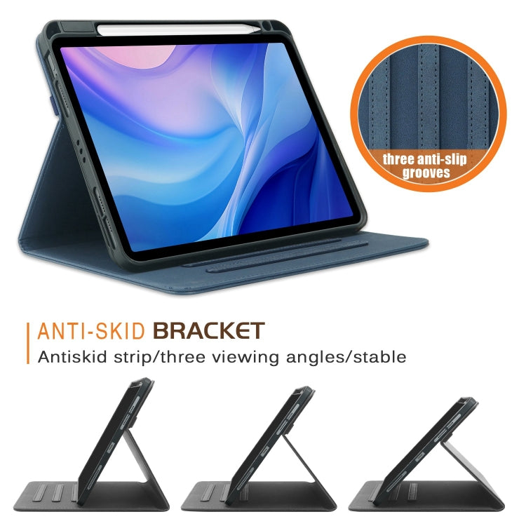 For iPad Air 11 2024 / Pro 11 2022 Front Stand Smart TPU Leather Tablet Case(Dark Blue) - iPad Air 11 2024 Cases by PMC Jewellery | Online Shopping South Africa | PMC Jewellery | Buy Now Pay Later Mobicred