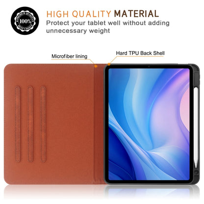 For iPad Air 11 2024 / Pro 11 2022 Front Stand Smart TPU Leather Tablet Case(Brown) - iPad Air 11 2024 Cases by PMC Jewellery | Online Shopping South Africa | PMC Jewellery | Buy Now Pay Later Mobicred