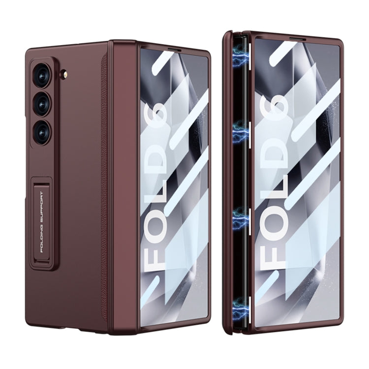 For Samsung Galaxy Z Fold6 GKK Integrated Full Coverage Magnetic Fold Phone Case(Wine Red) - Galaxy Z Fold6 5G Cases by GKK | Online Shopping South Africa | PMC Jewellery | Buy Now Pay Later Mobicred