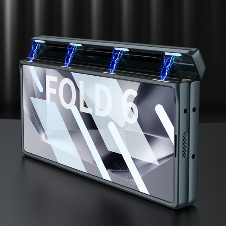 For Samsung Galaxy Z Fold6 GKK Integrated Magnetic Full Coverage Flip Phone Case with Pen Box, Not Included Pen(Silver) - free shipping - PMC Jewellery - Order now!
