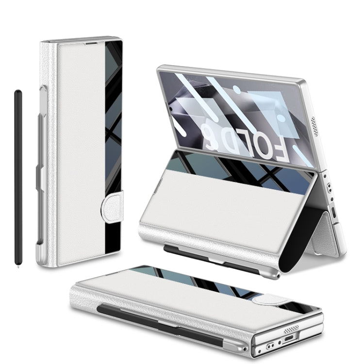 For Samsung Galaxy Z Fold6 GKK Integrated Full Coverage Flip Phone Case with Pen Slot, Not Included Pen(Silver) - free shipping - PMC Jewellery - Order now!