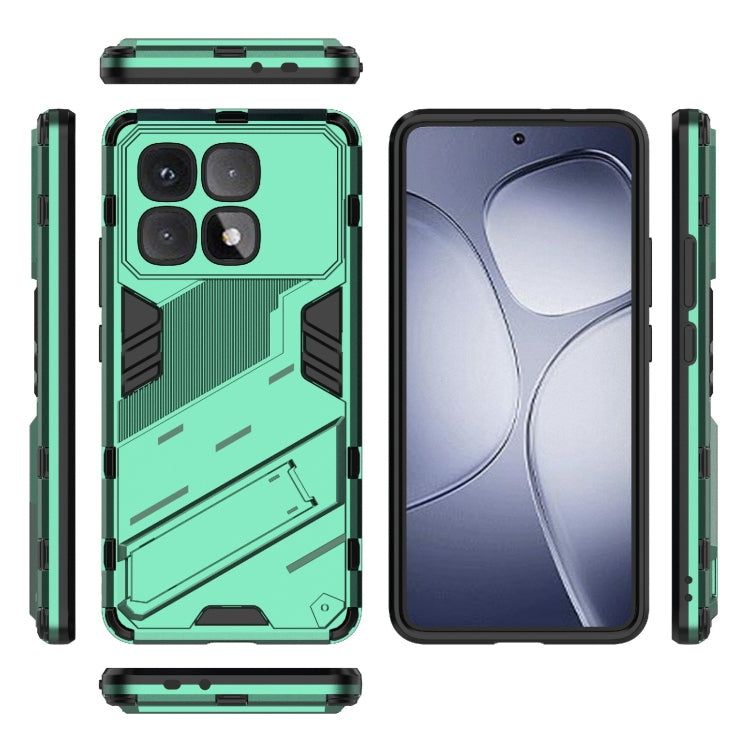 For Redmi K70 Ultra Global Punk Armor 2 in 1 PC + TPU Phone Case with Holder(Green) - Xiaomi Cases by PMC Jewellery | Online Shopping South Africa | PMC Jewellery | Buy Now Pay Later Mobicred