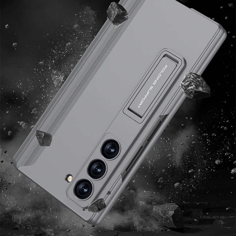 For Samsung Galaxy Z Fold6 GKK Integrated Anti Peep Full Coverage Magnetic Fold Phone Case with Pen Box, Not Included Pen(Silver) - free shipping - PMC Jewellery - Order now!