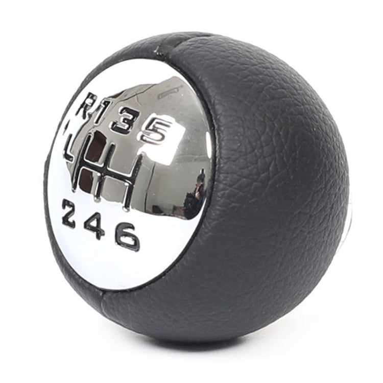 For Peugeot 307 / 308 Car Gear Lever Hand Ball Leather Gear Shift Knob, Style:6 Speed - Shift Knob by PMC Jewellery | Online Shopping South Africa | PMC Jewellery | Buy Now Pay Later Mobicred