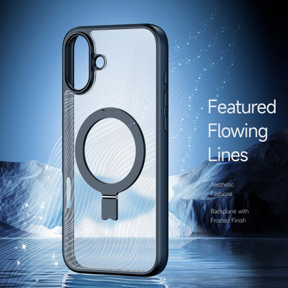 For iPhone 16 Plus DUX DUCIS Aimo Mag Series MagSafe Ring Holder Frosted Phone Case(Black) - iPhone 16 Plus Cases by DUX DUCIS | Online Shopping South Africa | PMC Jewellery | Buy Now Pay Later Mobicred