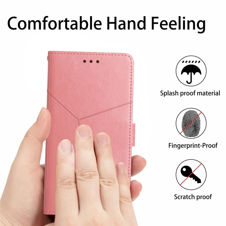 For Samsung Galaxy S25 Ultra 5G Y-shaped Pattern Flip Leather Phone Case(Pink) - Galaxy S25 Ultra 5G Cases by PMC TechLife | Online Shopping South Africa | PMC TechLife | Buy Now Pay Later Mobicred