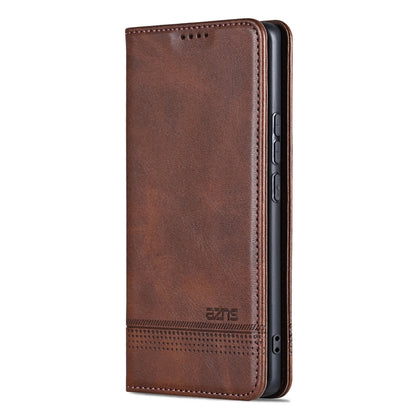 For Redmi Note 14 Pro 5G AZNS Magnetic Calf Texture Flip Leather Phone Case(Dark Brown) - Note 14 Pro Cases by AZNS | Online Shopping South Africa | PMC Jewellery | Buy Now Pay Later Mobicred