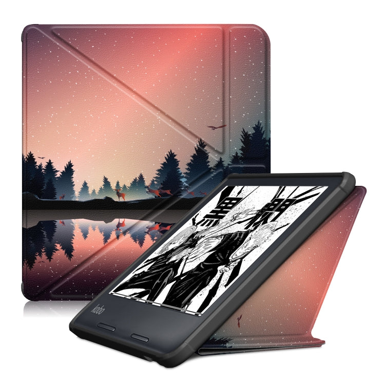 For Kobo Libra Colour 2024 Solid Color Deformation TPU Leather Smart Tablet Case(Sunset) - Others by PMC Jewellery | Online Shopping South Africa | PMC Jewellery | Buy Now Pay Later Mobicred