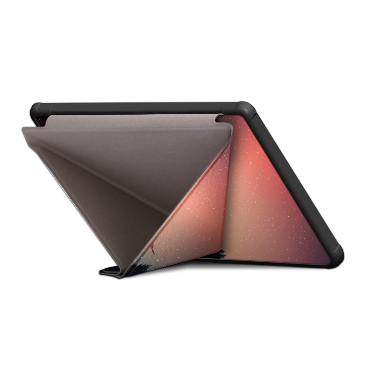 For Kobo Libra Colour 2024 Solid Color Deformation TPU Leather Smart Tablet Case(Sunset) - Others by PMC Jewellery | Online Shopping South Africa | PMC Jewellery | Buy Now Pay Later Mobicred