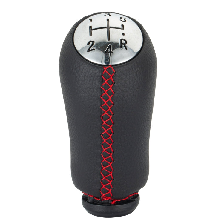 For Renault Clio III MK3 Car Gear Lever Knob Leather Gear Shift Knob(Red) - Shift Knob by PMC TechLife | Online Shopping South Africa | PMC TechLife | Buy Now Pay Later Mobicred