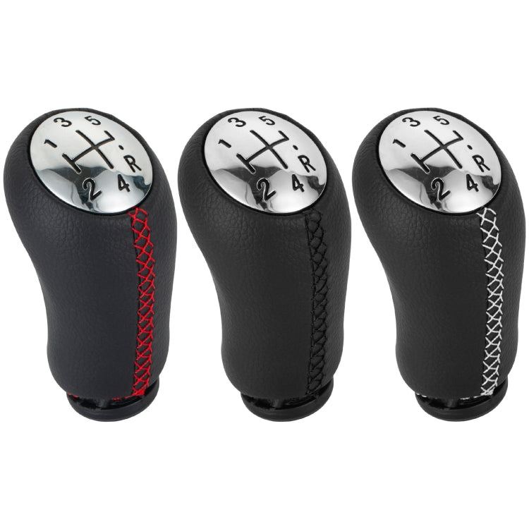 For Renault Clio III MK3 Car Gear Lever Knob Leather Gear Shift Knob(Red) - Shift Knob by PMC TechLife | Online Shopping South Africa | PMC TechLife | Buy Now Pay Later Mobicred