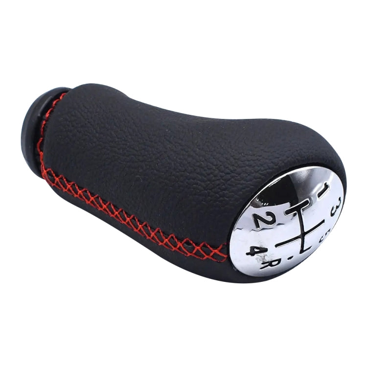 For Renault Clio III MK3 Car Gear Lever Knob Leather Gear Shift Knob(Red) - Shift Knob by PMC TechLife | Online Shopping South Africa | PMC TechLife | Buy Now Pay Later Mobicred