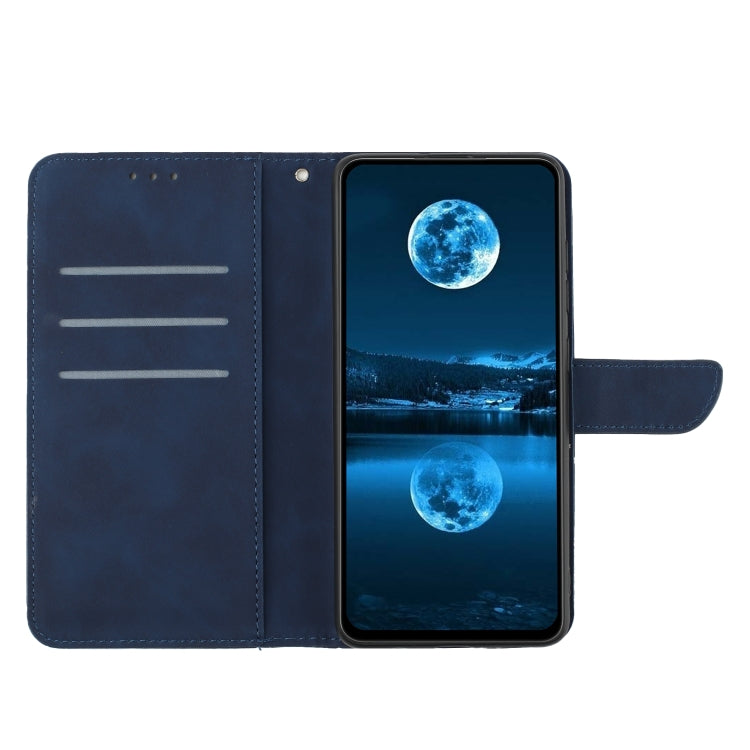 For Samsung Galaxy S25 5G Stitching Embossed Leather Phone Case(Blue) - Galaxy S25 5G Cases by PMC Jewellery | Online Shopping South Africa | PMC Jewellery | Buy Now Pay Later Mobicred