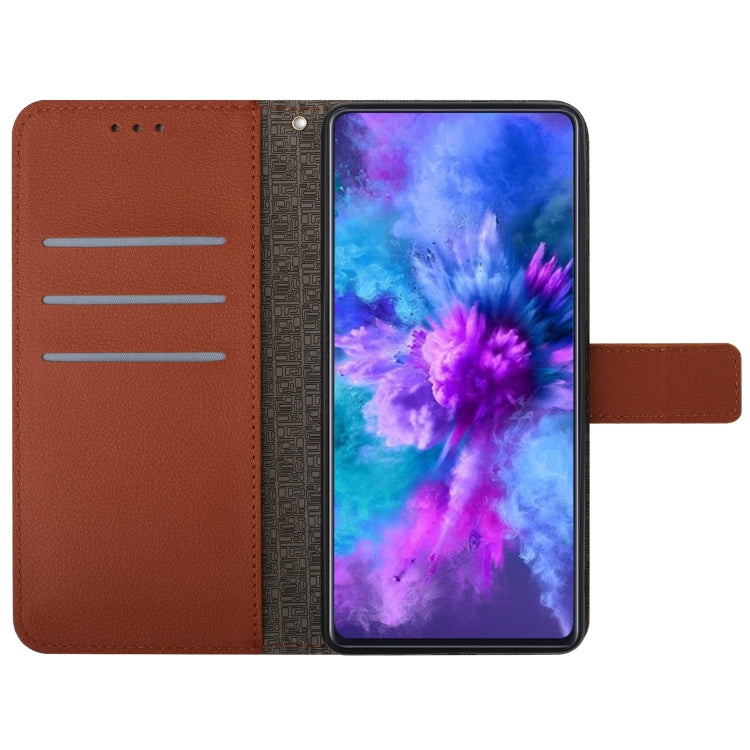 For Samsung Galaxy S25+ 5G Rhombic Grid Texture Leather Phone Case(Brown) - Galaxy S25+ 5G Cases by PMC Jewellery | Online Shopping South Africa | PMC Jewellery | Buy Now Pay Later Mobicred