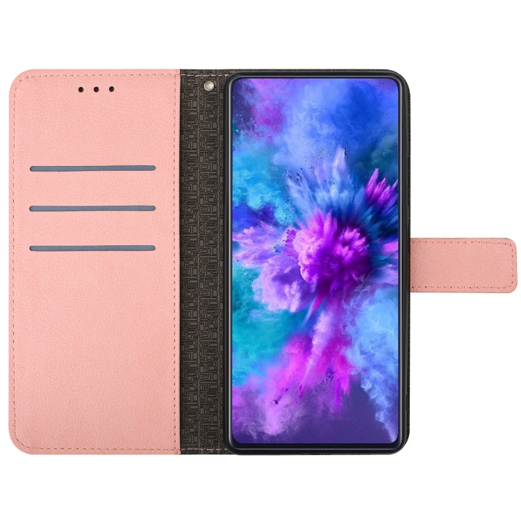 For Samsung Galaxy S25+ 5G Rhombic Grid Texture Leather Phone Case(Pink) - Galaxy S25+ 5G Cases by PMC Jewellery | Online Shopping South Africa | PMC Jewellery | Buy Now Pay Later Mobicred