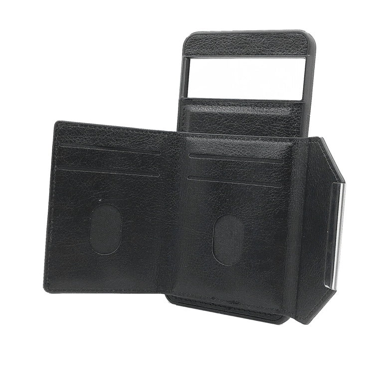 For Google Pixel 9 Pro XL Solid Color Metal Buckle Card Slots Bag Phone Case(Black) - Google Cases by PMC TechLife | Online Shopping South Africa | PMC TechLife | Buy Now Pay Later Mobicred