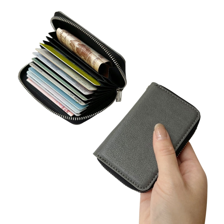 For Google Pixel 6 Pro Solid Color Zipper 11-Card Slots Bag Phone Case with Lanyard(Grey) - Google Cases by PMC TechLife | Online Shopping South Africa | PMC TechLife | Buy Now Pay Later Mobicred