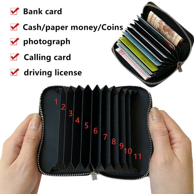 For iPhone 16 Pro Max Solid Color Zipper 11-Card Slots Bag Phone Case with Lanyard(Black) - iPhone 16 Pro Max Cases by PMC Jewellery | Online Shopping South Africa | PMC Jewellery | Buy Now Pay Later Mobicred