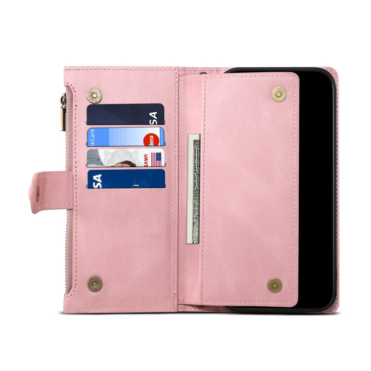 For Samsung Galaxy S24 FE 5G ESEBLE Retro Frosted RFID Flip Leather Phone Case(Rose Gold) - free shipping - PMC Jewellery - Order now!