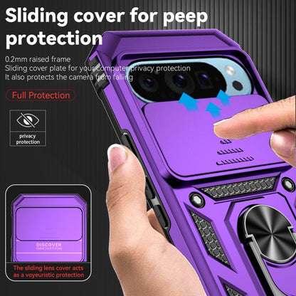 For Google Pixel 9 Sliding Camshield Holder Phone Case(Purple) - Google Cases by PMC Jewellery | Online Shopping South Africa | PMC Jewellery | Buy Now Pay Later Mobicred