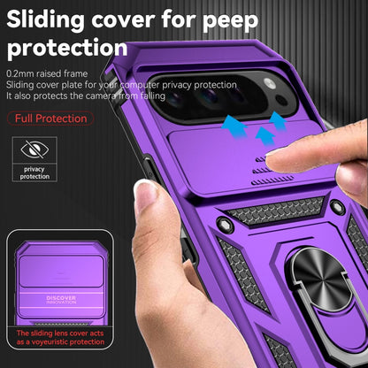 For Google Pixel 9 Pro Sliding Camshield Holder Phone Case(Purple) - Google Cases by PMC Jewellery | Online Shopping South Africa | PMC Jewellery | Buy Now Pay Later Mobicred