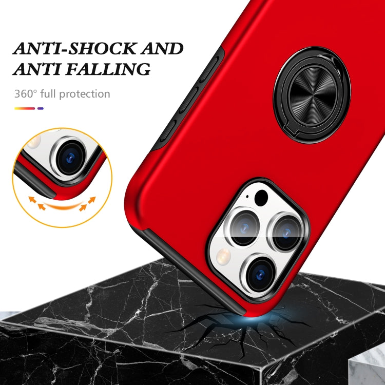 For iPhone 16 Magnetic Ring Holder Phone Case(Red) - iPhone 16 Cases by PMC Jewellery | Online Shopping South Africa | PMC Jewellery | Buy Now Pay Later Mobicred