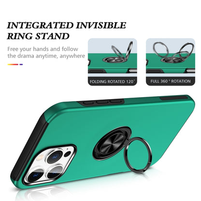 For iPhone 16 Magnetic Ring Holder Phone Case(Dark Green) - iPhone 16 Cases by PMC Jewellery | Online Shopping South Africa | PMC Jewellery | Buy Now Pay Later Mobicred