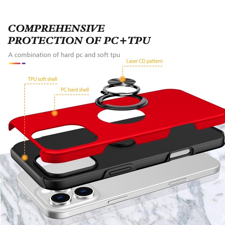 For iPhone 16 Plus Magnetic Ring Holder Phone Case(Red) - iPhone 16 Plus Cases by PMC Jewellery | Online Shopping South Africa | PMC Jewellery | Buy Now Pay Later Mobicred