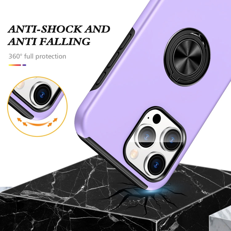 For iPhone 16 Plus Magnetic Ring Holder Phone Case(Purple) - iPhone 16 Plus Cases by PMC Jewellery | Online Shopping South Africa | PMC Jewellery | Buy Now Pay Later Mobicred