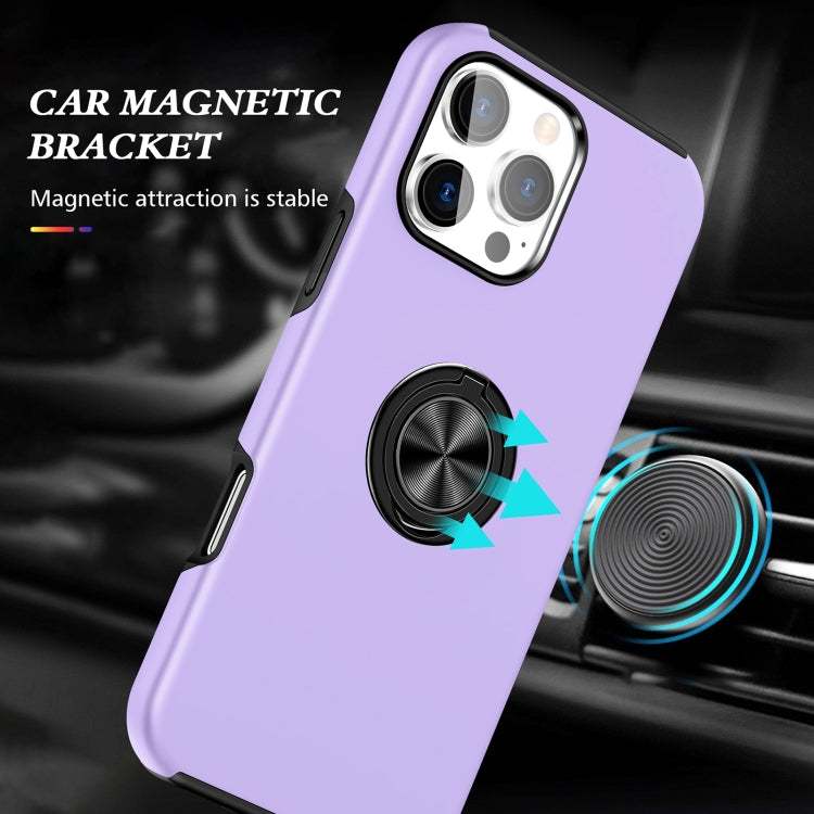 For iPhone 16 Pro Max Magnetic Ring Holder Phone Case(Purple) - iPhone 16 Pro Max Cases by PMC Jewellery | Online Shopping South Africa | PMC Jewellery | Buy Now Pay Later Mobicred