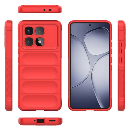 For Redmi K70 Ultra Global Magic Shield TPU + Flannel Phone Case(Red) - Xiaomi Cases by PMC Jewellery | Online Shopping South Africa | PMC Jewellery | Buy Now Pay Later Mobicred