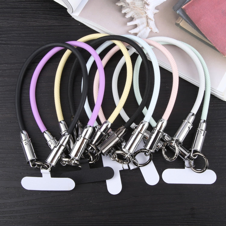 USB-C / Type-C to 8 Pin Data Cable Phone Anti-lost Short Lanyard, Length: 30cm(Pink Braid) - 2 in 1 Cable by PMC Jewellery | Online Shopping South Africa | PMC Jewellery | Buy Now Pay Later Mobicred