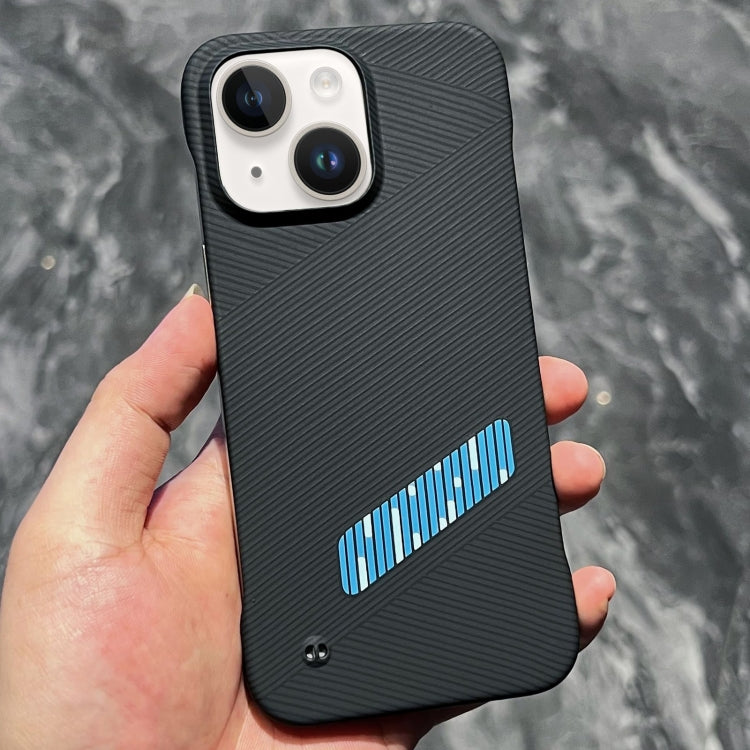 For iPhone 13 Carbon Fiber Frameless Cooling Phone Case(Blue) - iPhone 13 Cases by PMC Jewellery | Online Shopping South Africa | PMC Jewellery | Buy Now Pay Later Mobicred