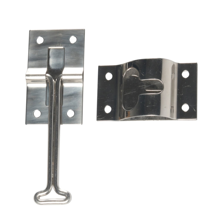 Vans / RVs / Trucks 4 inch Stainless Steel Door Hook with screws(Silver) - Booster Cable & Clip by PMC Jewellery | Online Shopping South Africa | PMC Jewellery | Buy Now Pay Later Mobicred