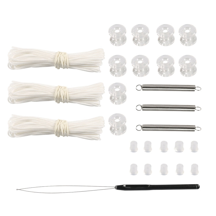 27pcs / Set RV / Yacht Pleated Shade Accessories Pull Cord Double Wheel Plug Spring(White) - Hand Tool Sets by PMC Jewellery | Online Shopping South Africa | PMC Jewellery | Buy Now Pay Later Mobicred