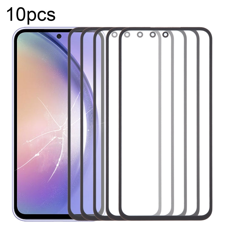 For Samsung Galaxy A54 SM-A546B 10pcs Front Screen Outer Glass Lens with OCA Optically Clear Adhesive - free shipping - PMc TechLife - Order now!
