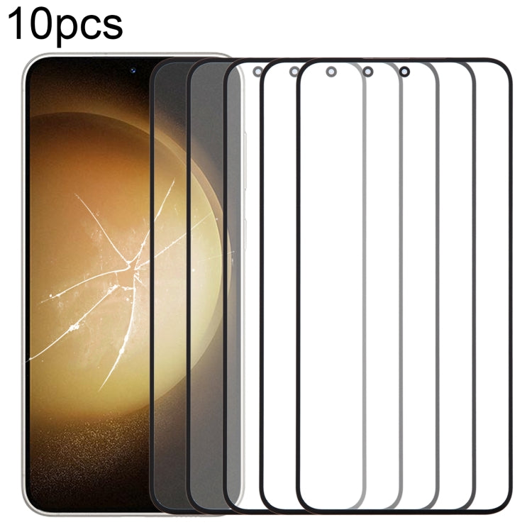 For Samsung Galaxy S23+ SM-S916B 10pcs Front Screen Outer Glass Lens with OCA Optically Clear Adhesive - free shipping - PMc TechLife - Order now!