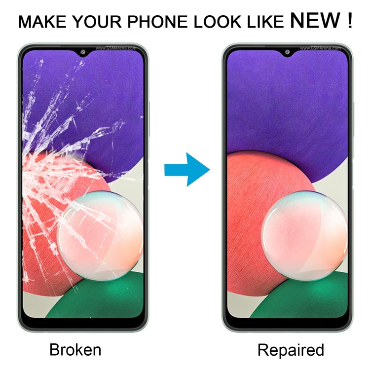 For Samsung Galaxy A22 5G SM-A226B 10pcs Front Screen Outer Glass Lens with OCA Optically Clear Adhesive - free shipping - PMc TechLife - Order now!