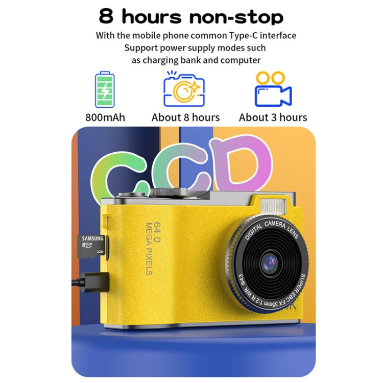 LK003 2.4 inch Dual-lens 4K HD CCD Camera Retro Kids Camera(Pink) - free shipping - PMC Jewellery - Order now!