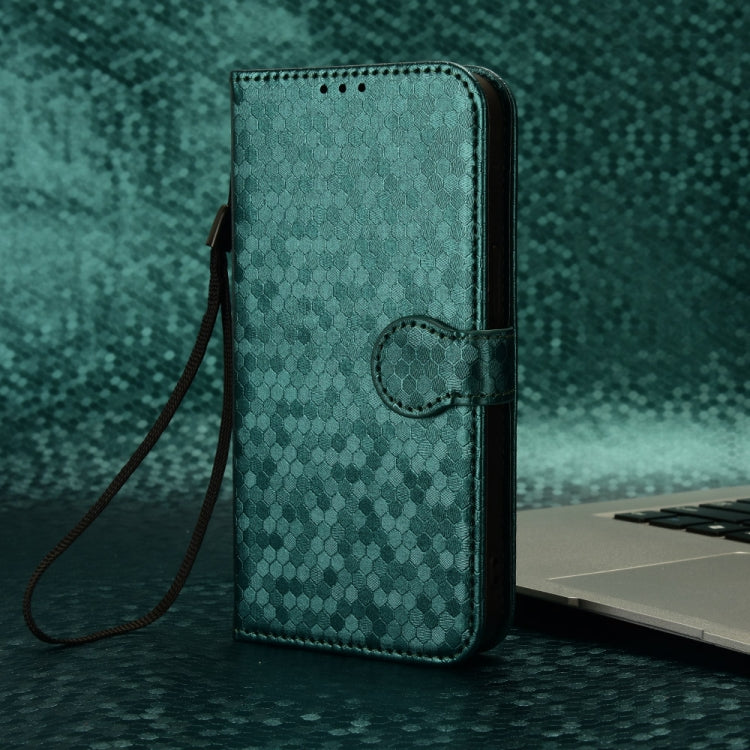 For Blackview Oscal Modern 8 / Color 8 Honeycomb Dot Texture Leather Phone Case(Green) - More Brand by PMC Jewellery | Online Shopping South Africa | PMC Jewellery | Buy Now Pay Later Mobicred