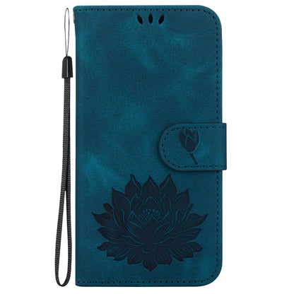 For Honor Magic6 Pro Lotus Embossed Leather Phone Case(Dark Blue) - Honor Cases by PMC Jewellery | Online Shopping South Africa | PMC Jewellery | Buy Now Pay Later Mobicred