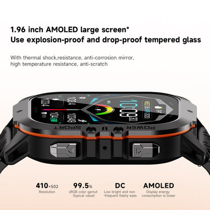 LEMFO C26 1.96 inch Sport Smart Watch, Support Bluetooth Call / Message Notification / Heart Rate / Blood Pressure Health Monitor(Orange) - Smart Watches by LEMFO | Online Shopping South Africa | PMC Jewellery | Buy Now Pay Later Mobicred