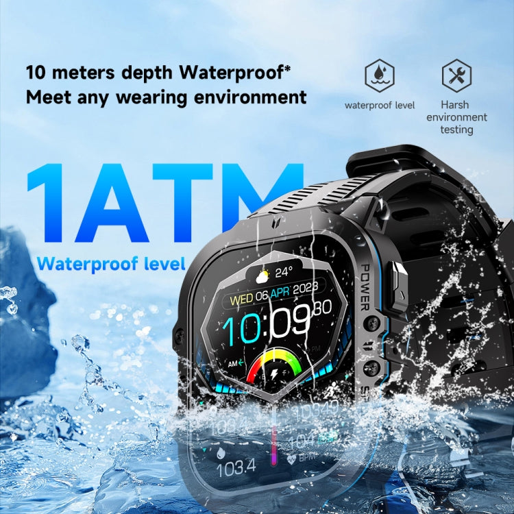 LEMFO C26 1.96 inch Sport Smart Watch, Support Bluetooth Call / Message Notification / Heart Rate / Blood Pressure Health Monitor(Blue) - free shipping - PMC TechLife - Order now!