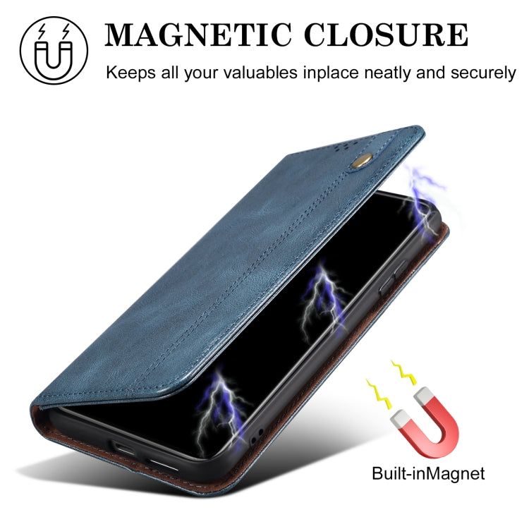 For Samsung Galaxy S25+ 5G Oil Wax Crazy Horse Texture Leather Phone Case(Blue) - Galaxy S25+ 5G Cases by PMC Jewellery | Online Shopping South Africa | PMC Jewellery | Buy Now Pay Later Mobicred