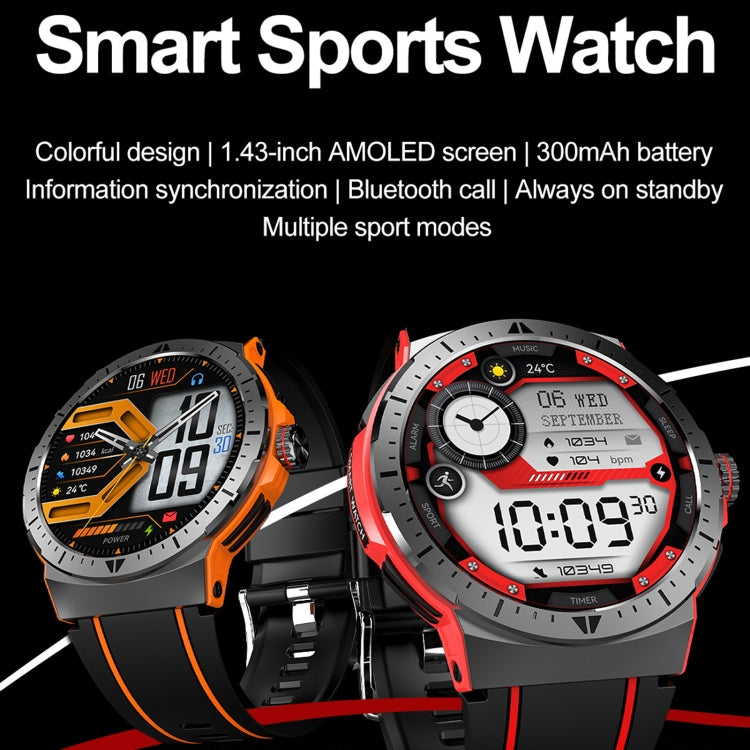 LEMFO HK52 1.43 inch BT5.3 IP68 Sport Smart Watch, Support Bluetooth Call / Message Notification / Heart Rate / Blood Pressure Health Monitor(Blue) - free shipping - PMC TechLife - Order now!