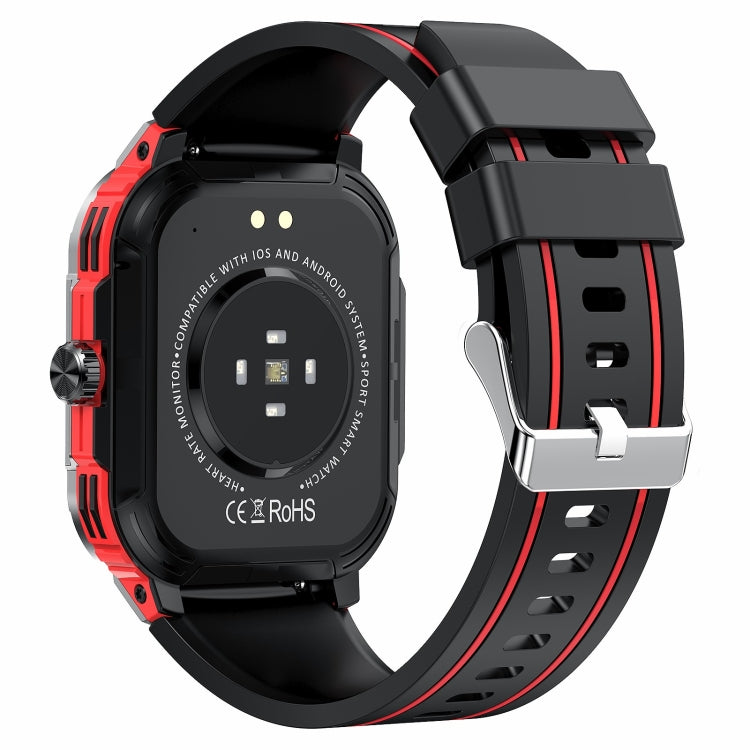 LEMFO HK56 2.06 inch BT5.3 IP68 Sport Smart Watch, Support Bluetooth Call / Message Notification / Heart Rate / Blood Pressure Health Monitor(Red) - Smart Watches by LEMFO | Online Shopping South Africa | PMC Jewellery | Buy Now Pay Later Mobicred