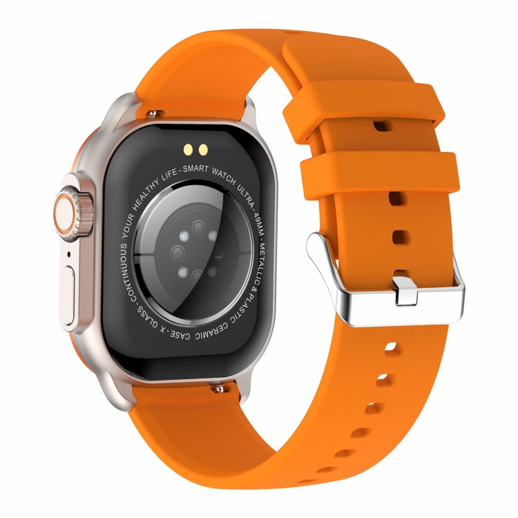 HK96S 2.06 inch BT5.3 IP68 Sport Smart Watch, Support Bluetooth Call / Sleep / Blood Oxygen / Heart Rate / Blood Pressure Health Monitor(Orange) - Smart Watches by PMC TechLife | Online Shopping South Africa | PMC TechLife | Buy Now Pay Later Mobicred